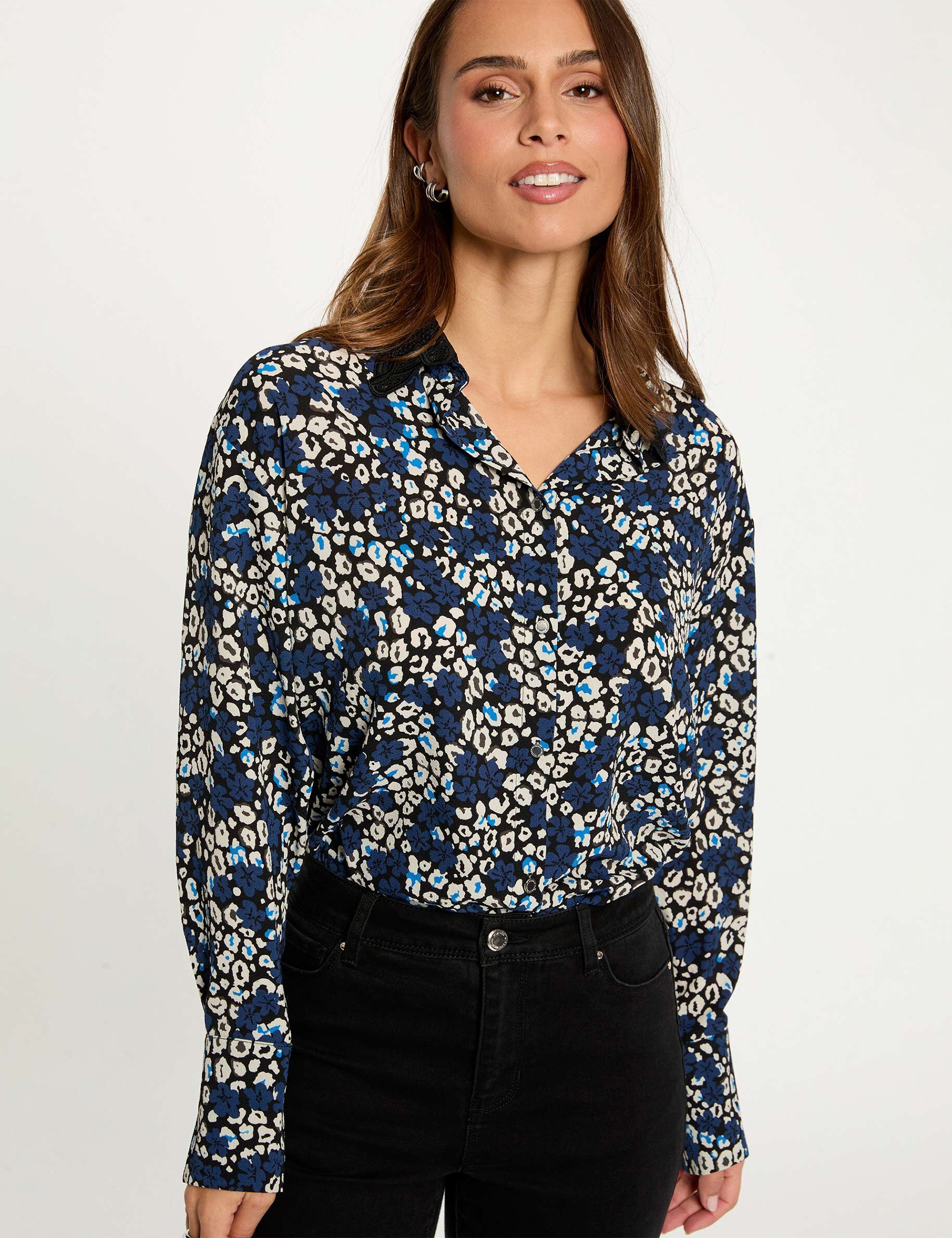 Flowy Printed Shirt Multicolor Women
