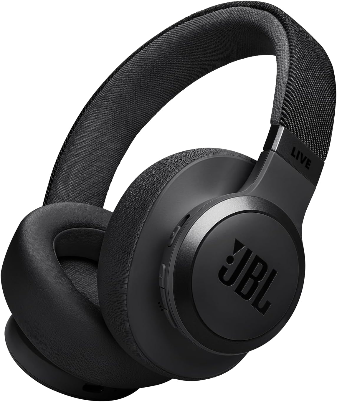 JBL Live 770NC - Wireless Over-Ear Headphones with True Adaptive Noise Cancelling with Smart Ambient  Up to 65 Hours of Battery Life  Comfort-fit Fabric Headband & Carrying Pouch (Black)