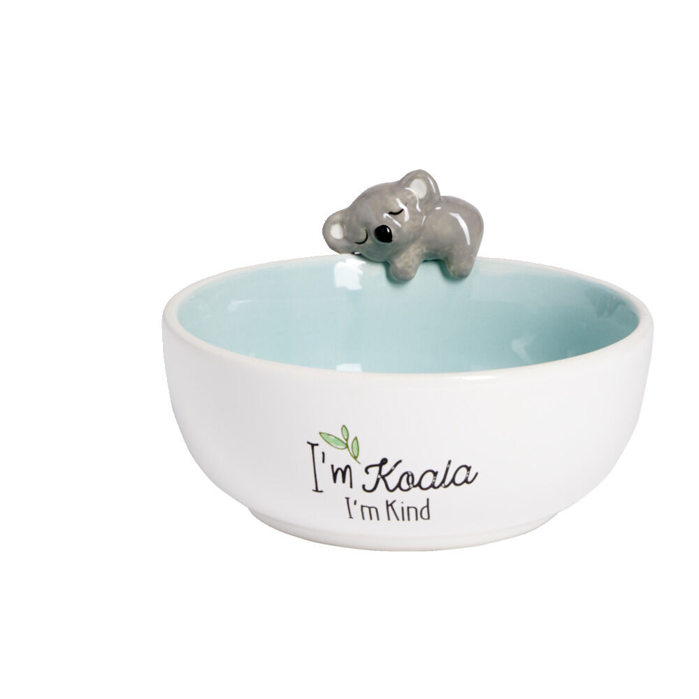 Bol koala dolomite blanc et bleu Ø14,5cm