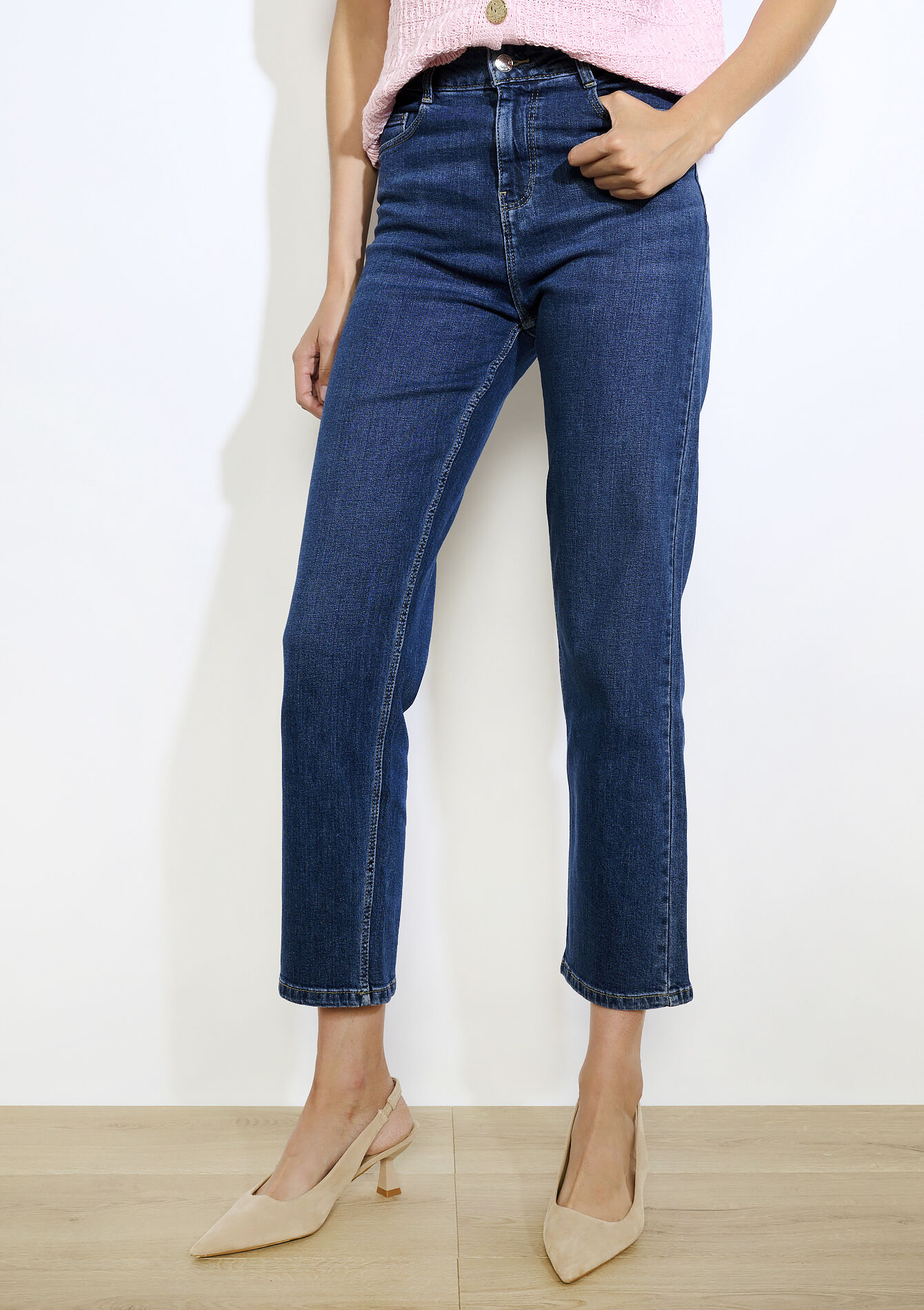 Hoge taille rechte jeans