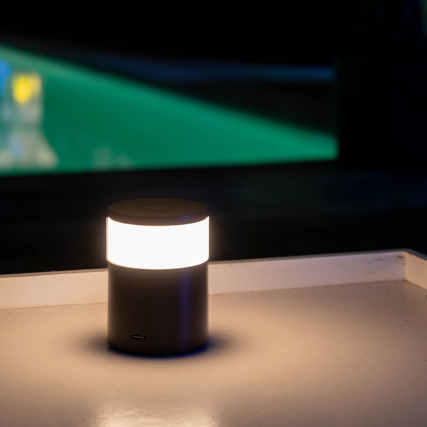 Atmooz Utah Tafellamp – Ø7 cm – Zwart – 10 cm Hoog – Oplaadbaar – LED