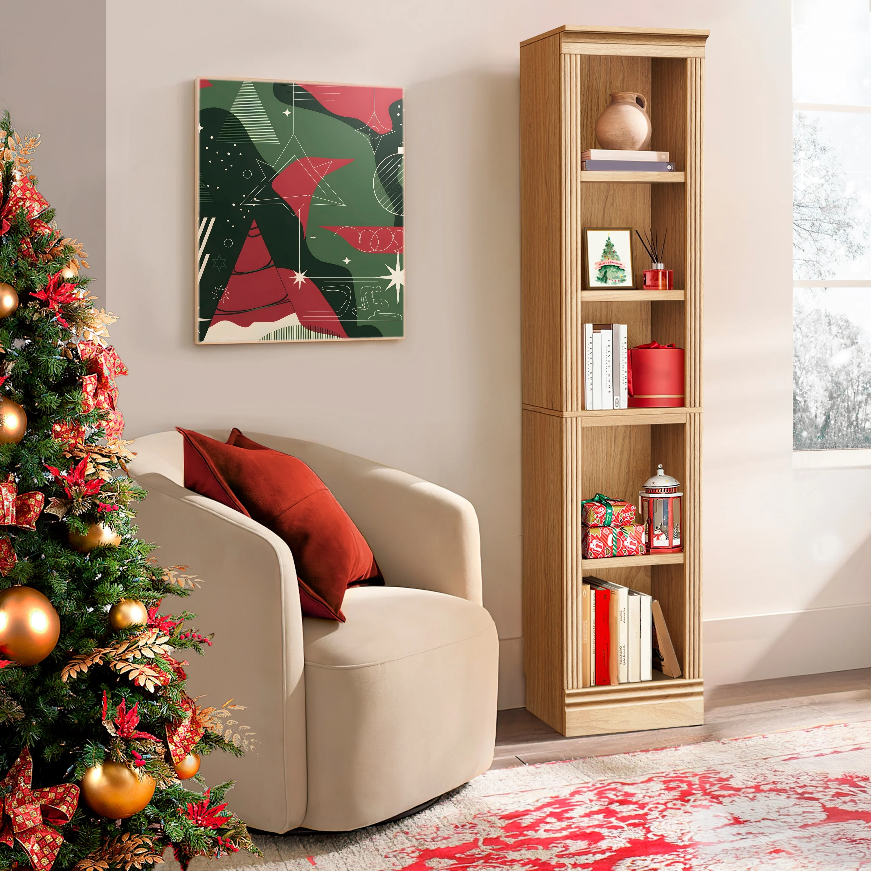 Halston 72.5 Tall Modular Bookcases Bookshelves 5-Tier Display Shelves Organizer and Storage