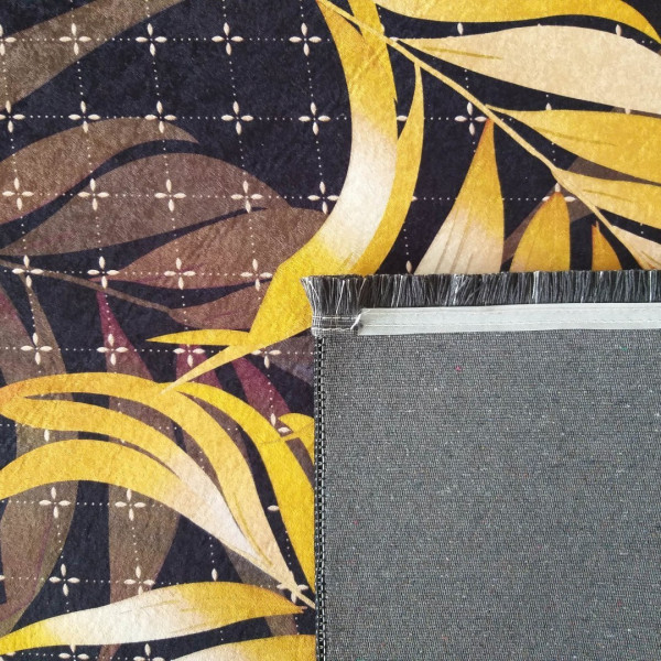 Dywan BLACK and GOLD 08 80 x 150 cm czarny