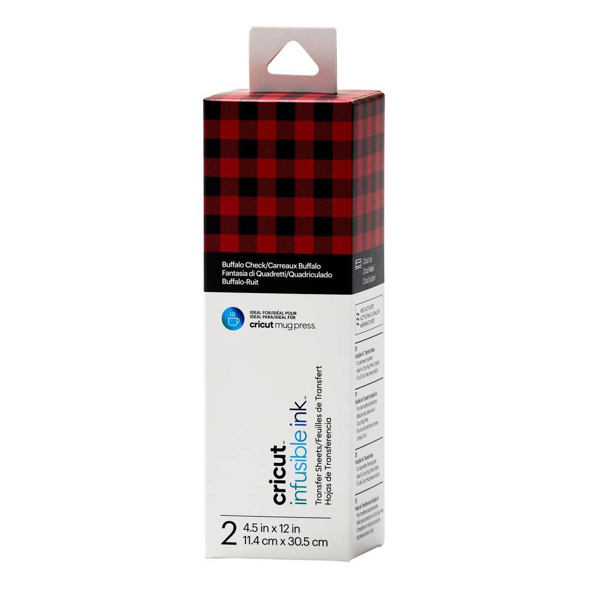 Cricut Infusible Ink Buffalo Check Mug Press Transfer Sheets 2 Pack