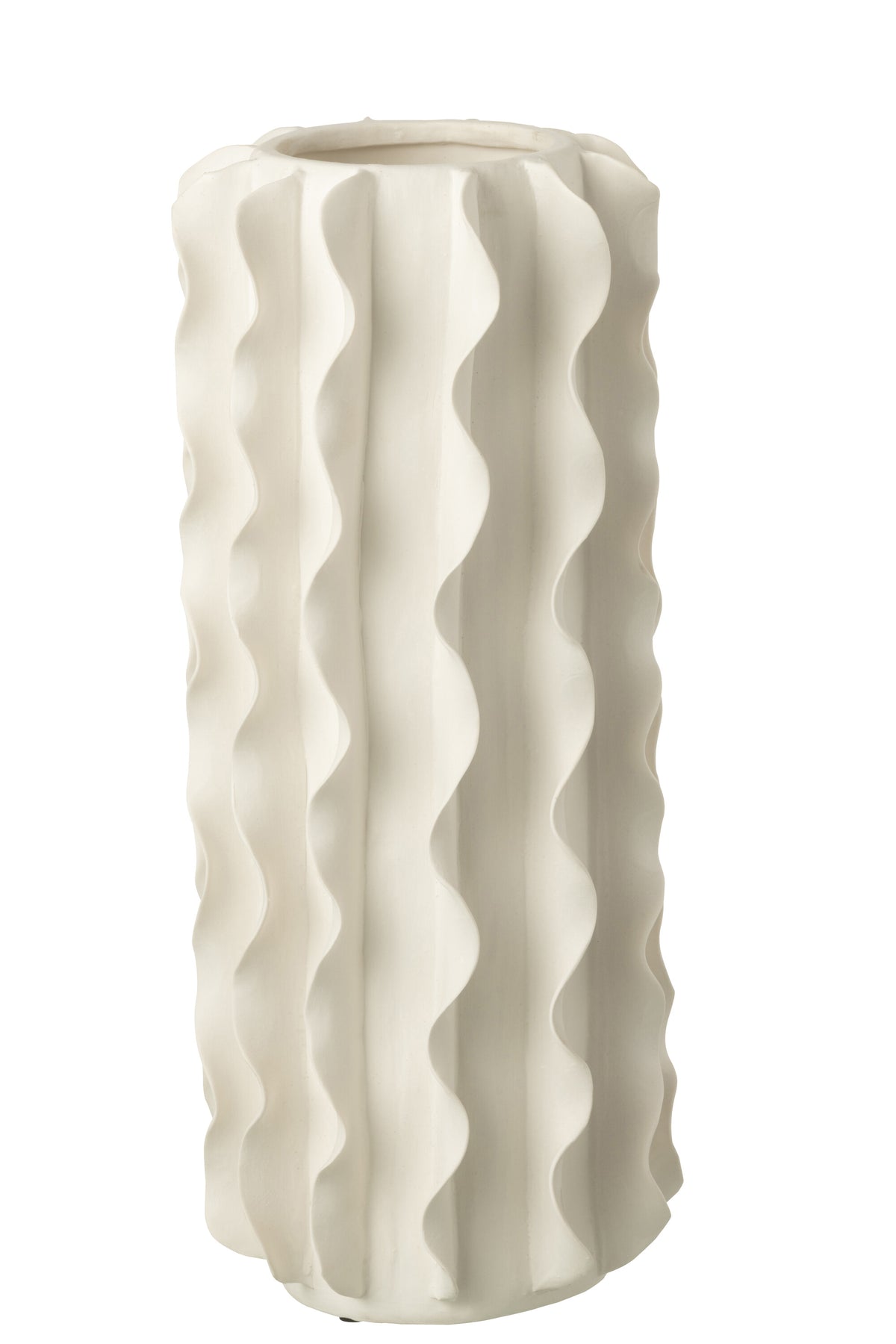 J-Line vaas Helix - keramiek - wit