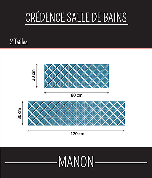 Crédence Adhésive Alu MANON 120 cm x 30 cm Ma Nouvelle Déco