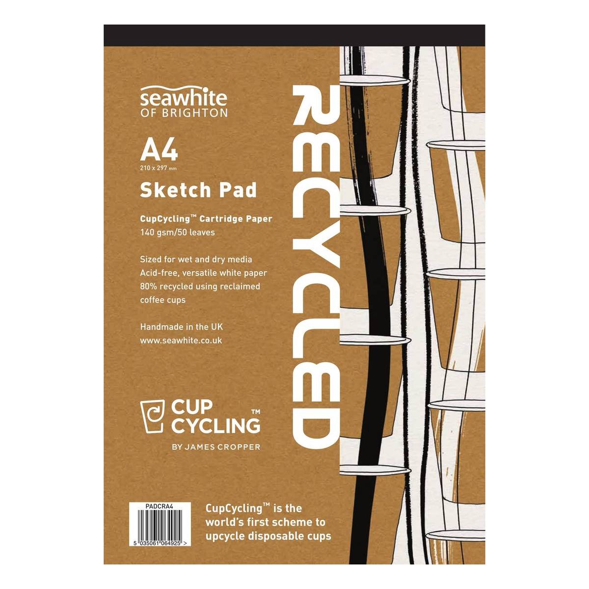 Seawhite CupCycling Cartridge Paper Pad A4