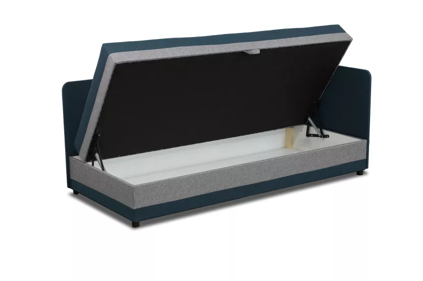 Tapczan łóżko jednoosobowe Hirek 80x200 Turkusowe/Szare