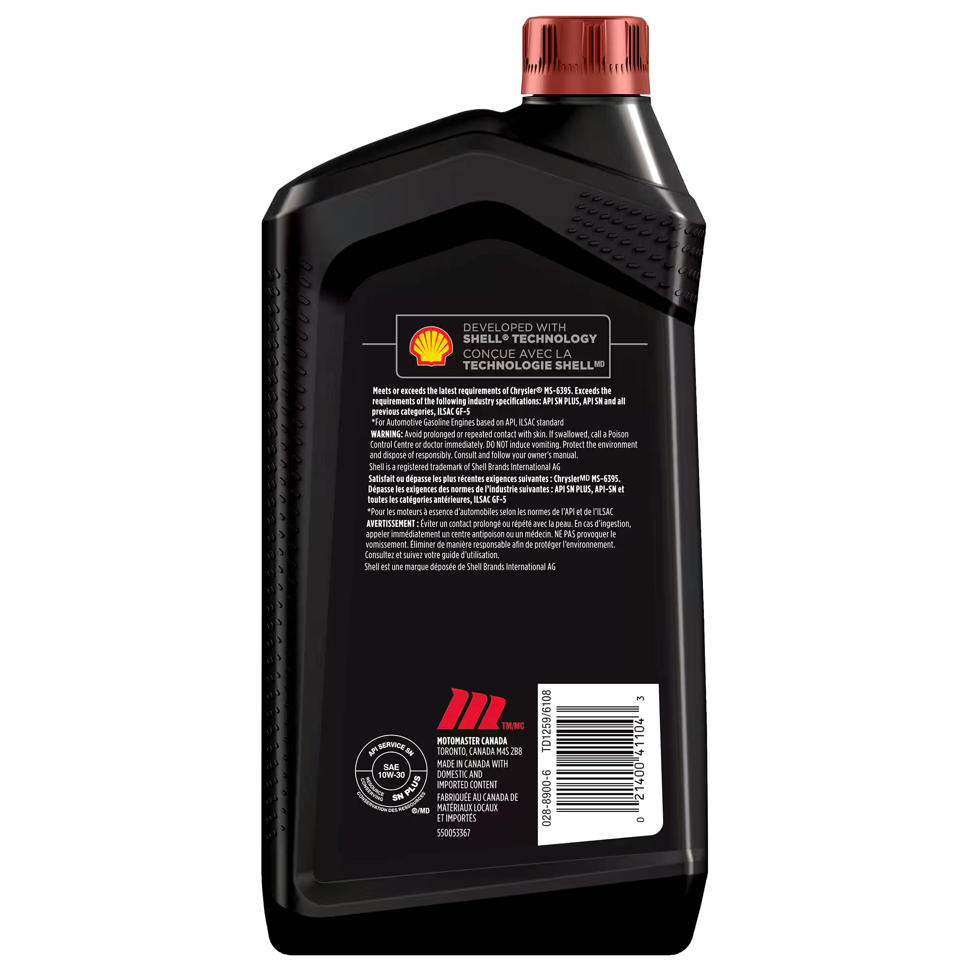 MotoMaster High Mileage 10W30 Conventional Engine/Motor Oil, 946-mL