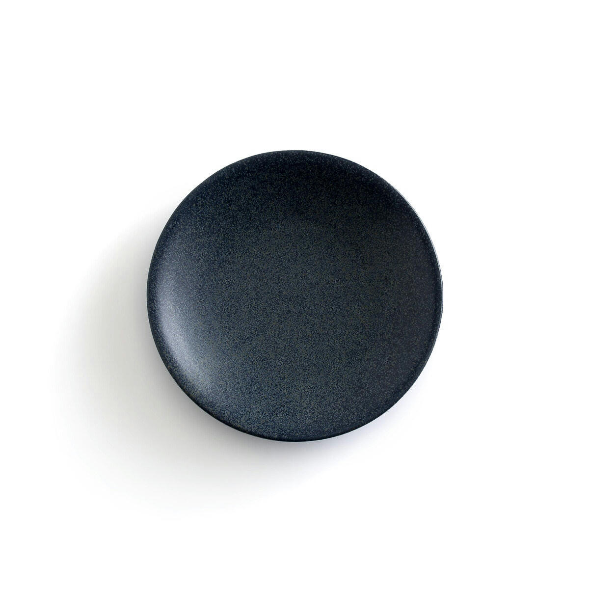 Lot de 4 assiettes à dessert grès émaillé, Preto