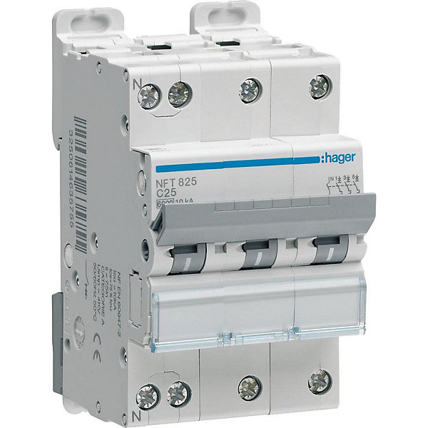 Disjoncteur NFT816 - 4P - 3P N - 16A - 6 à 10kA - 500V - 50/60 Hz