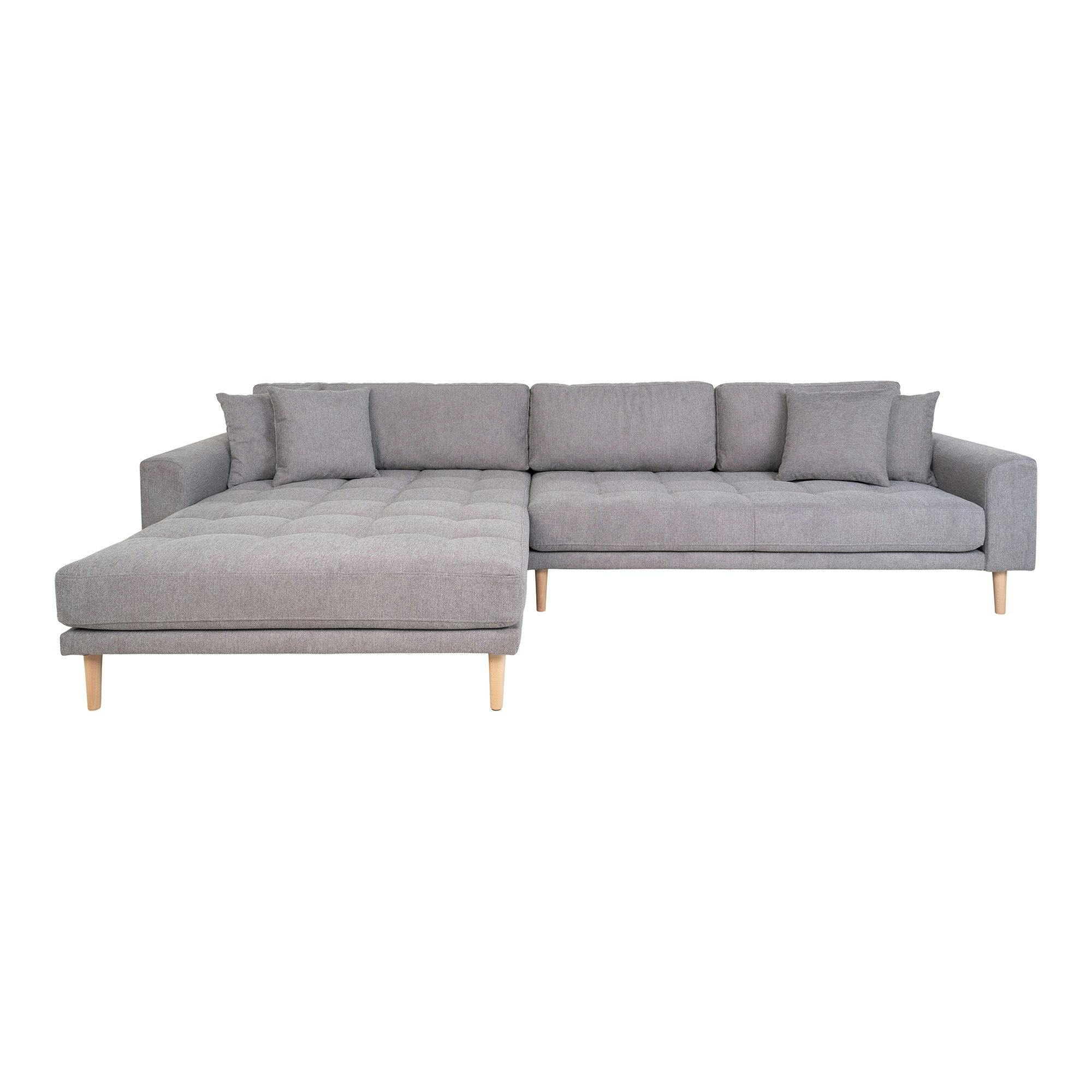 Canapé d'angle gris clair - côté gauche, 290 cm ROTTERDAM