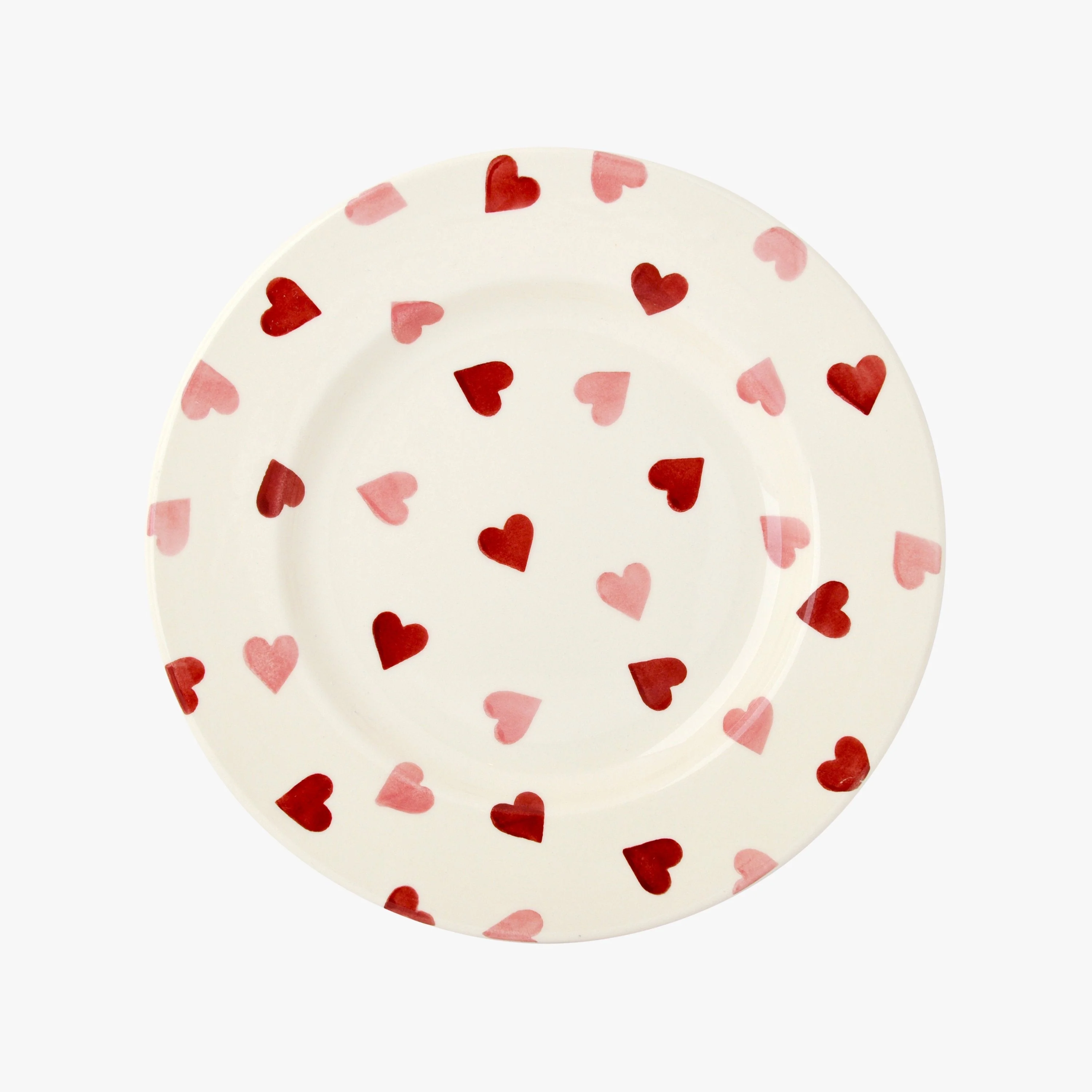 Seconds Pink Hearts Medium Dinner Plate, 8.5 Inch