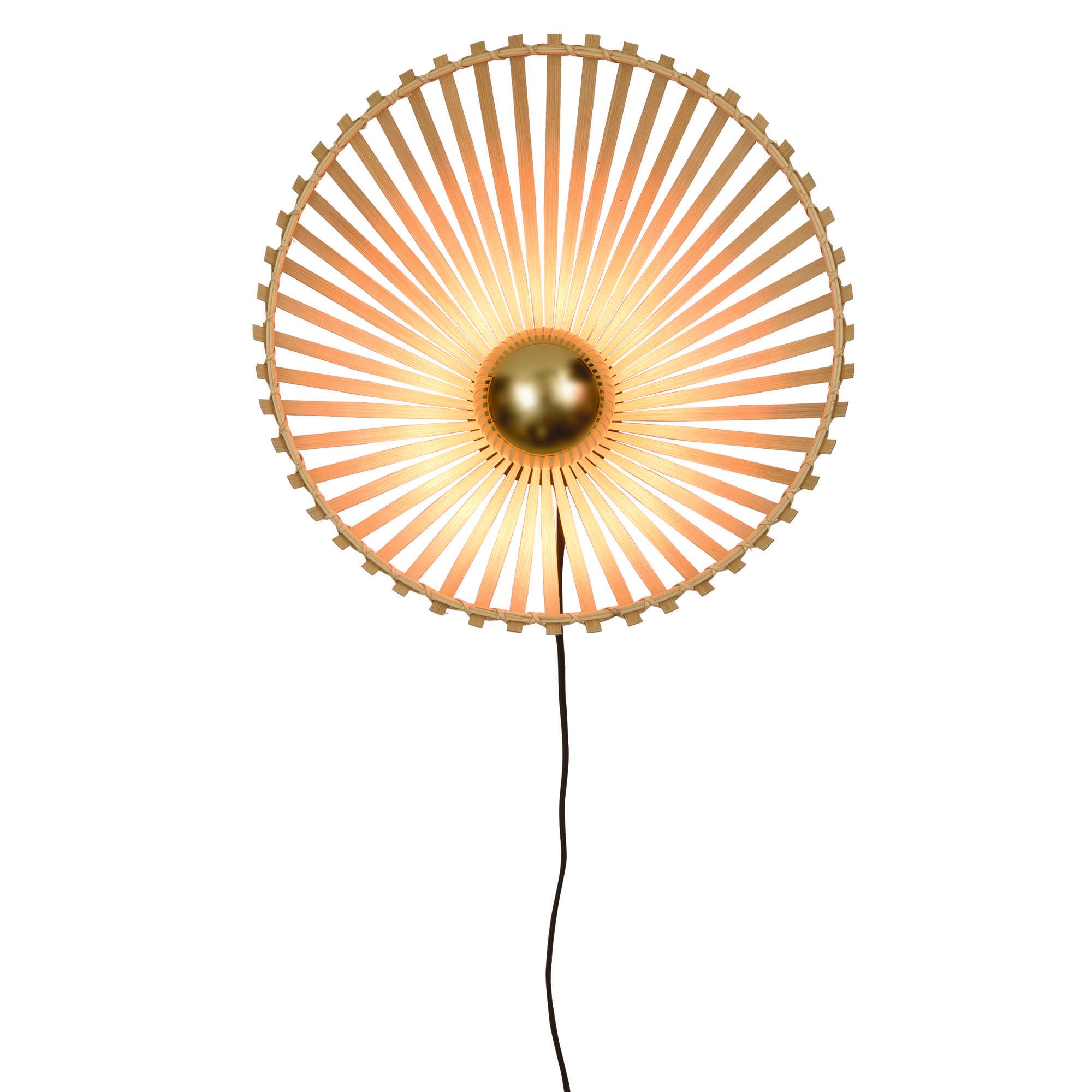 GOOD&MOJO wandlamp Bromo - bruin - Ø40cm