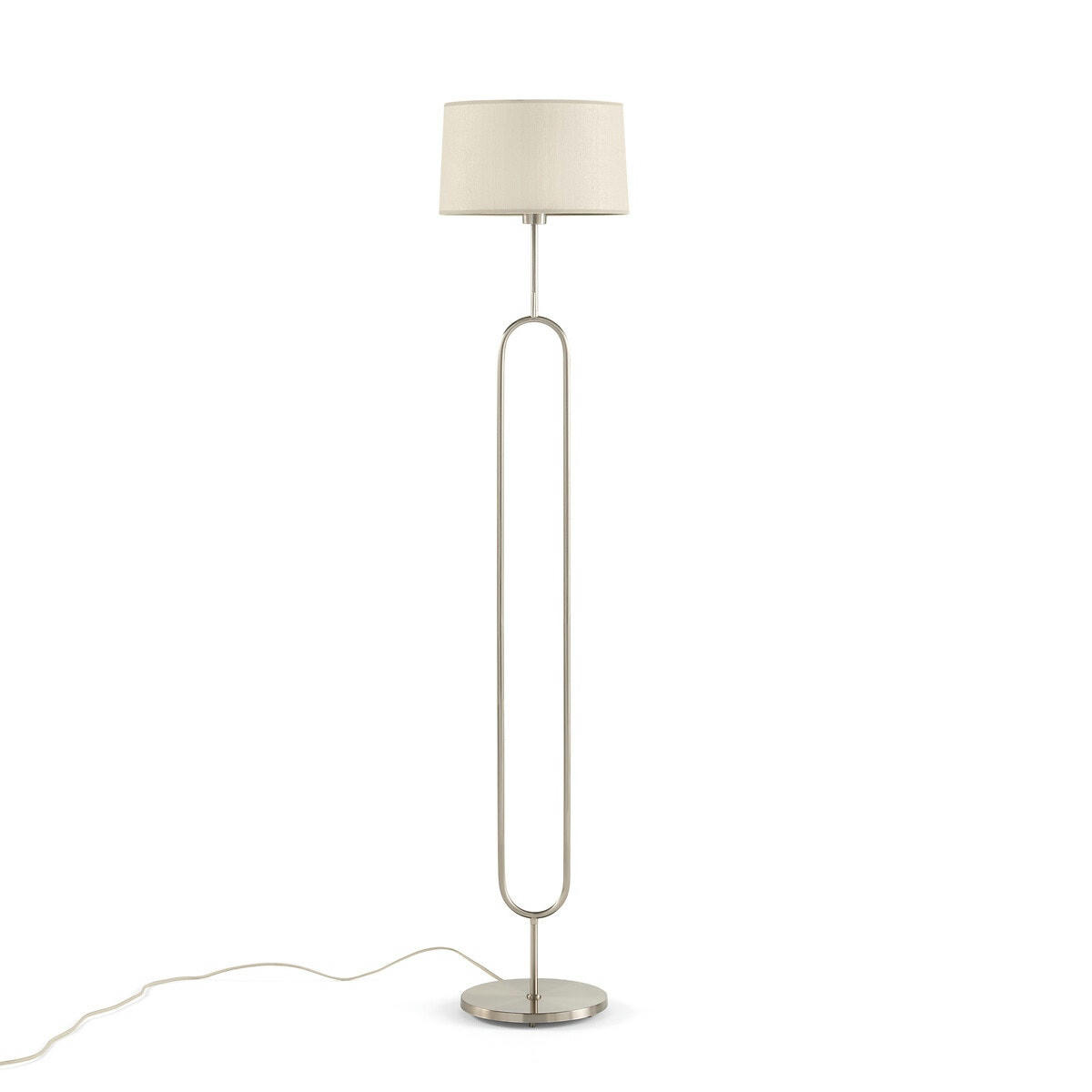 Pied de lampadaire métal nickel satiné, Ladika