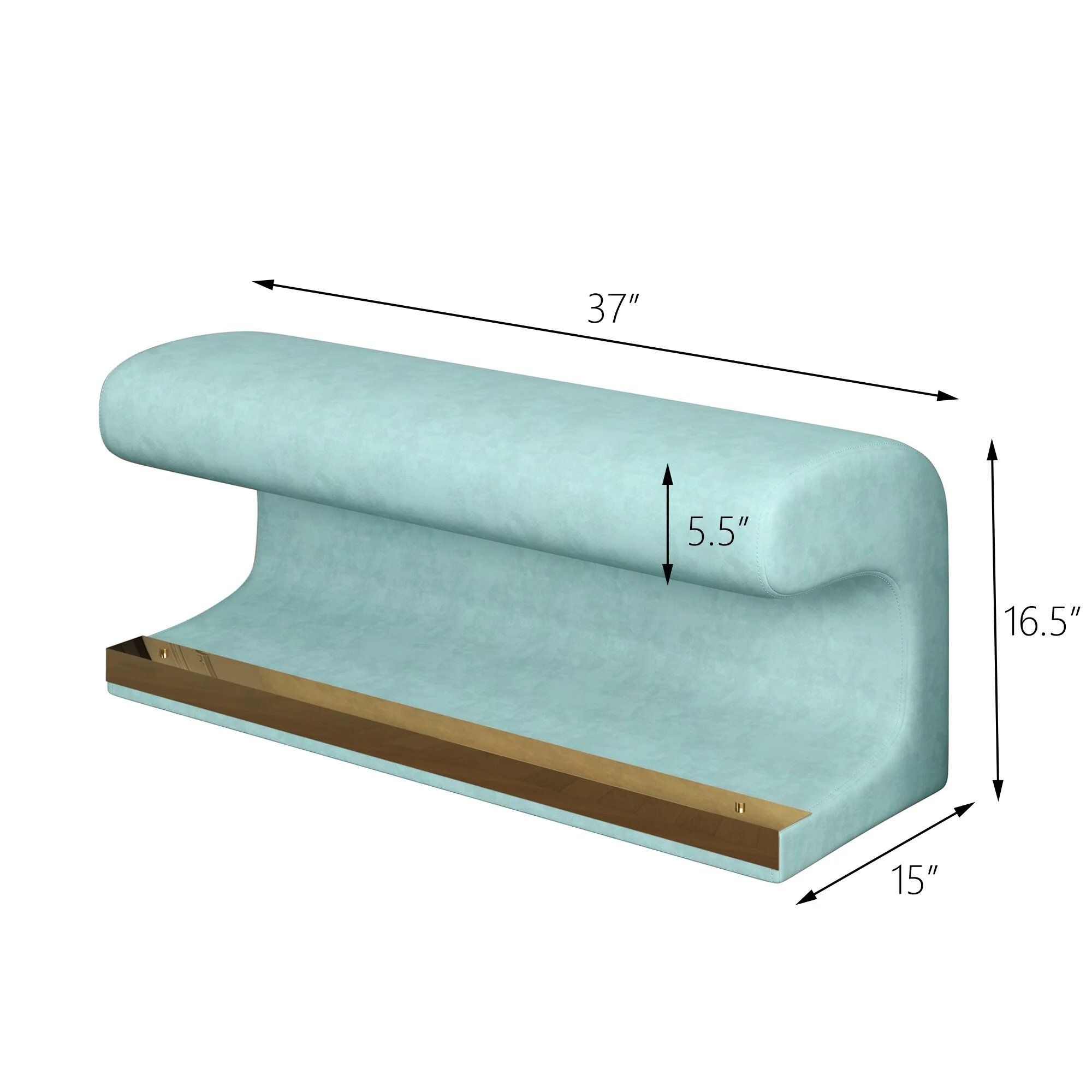 Upholstered Ottoman with LED sensor light