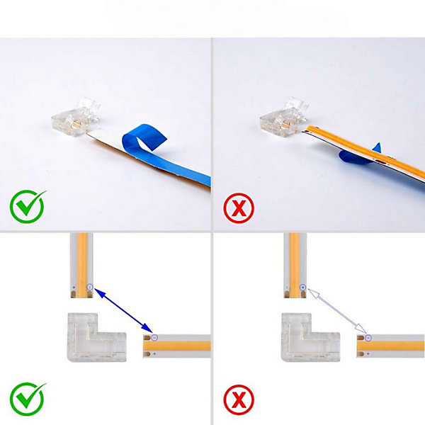 Connecteur Angle pour Ruban LED COB 10mm - SILAMP
