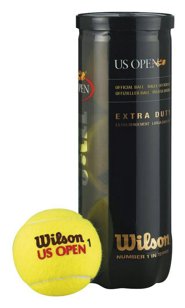 Wilson U.S. Open Official Ball, Extra-Duty Tennis Balls, Yellow, 3-pk