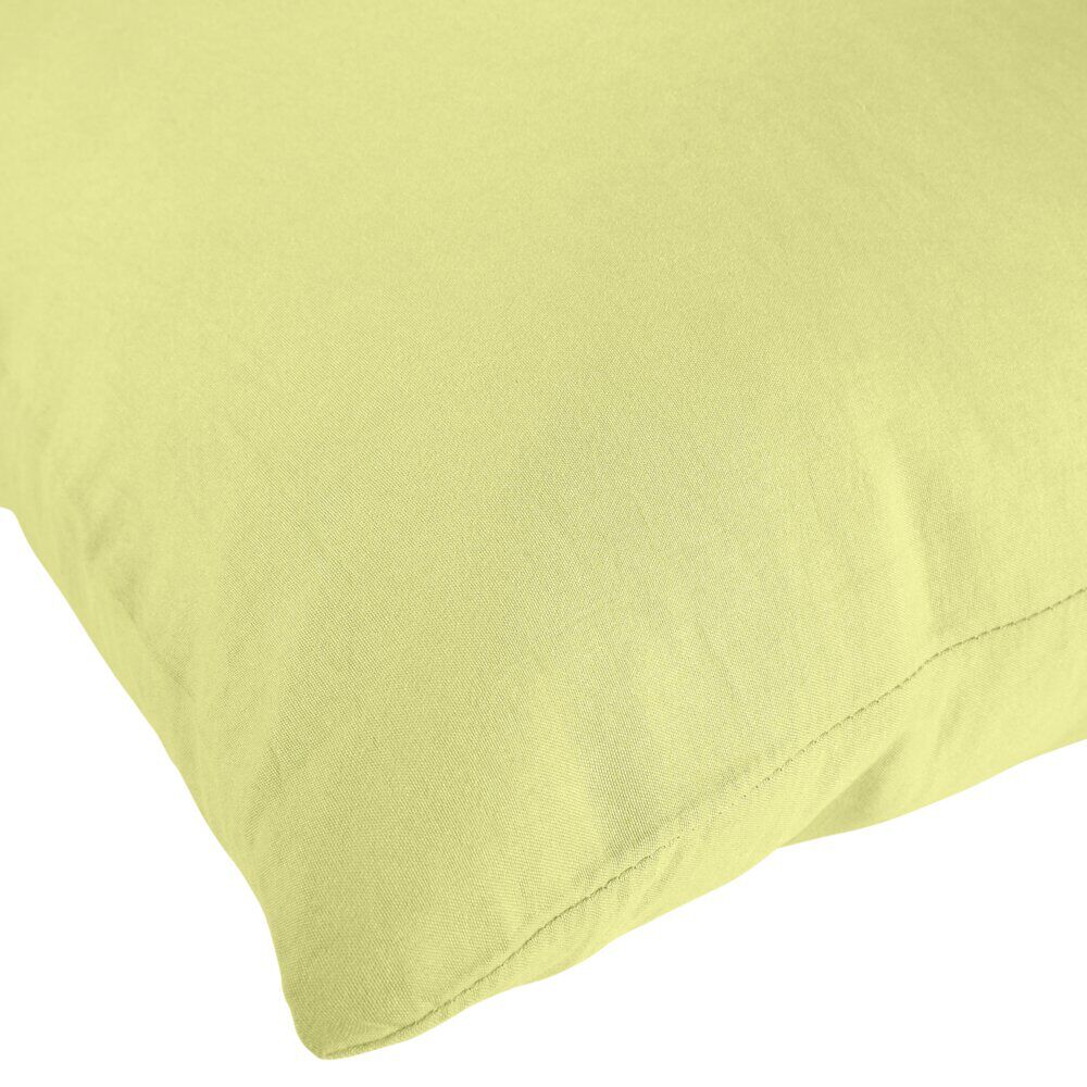 Taie d'oreiller rectangulaire 50x70cm polyester uni jaune