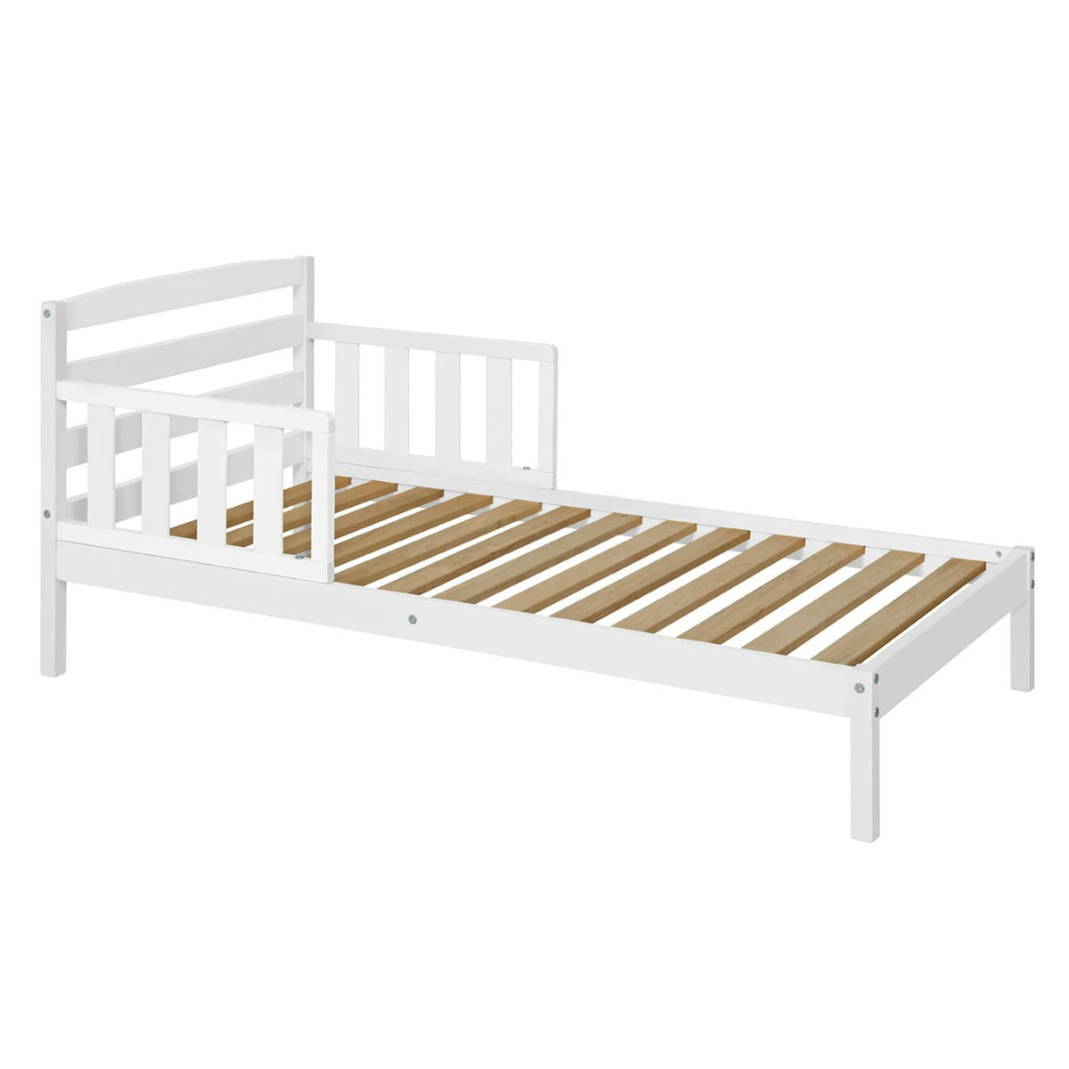 MISUNA - Lit enfant avec matelas 70x140 cm bois massif blanc