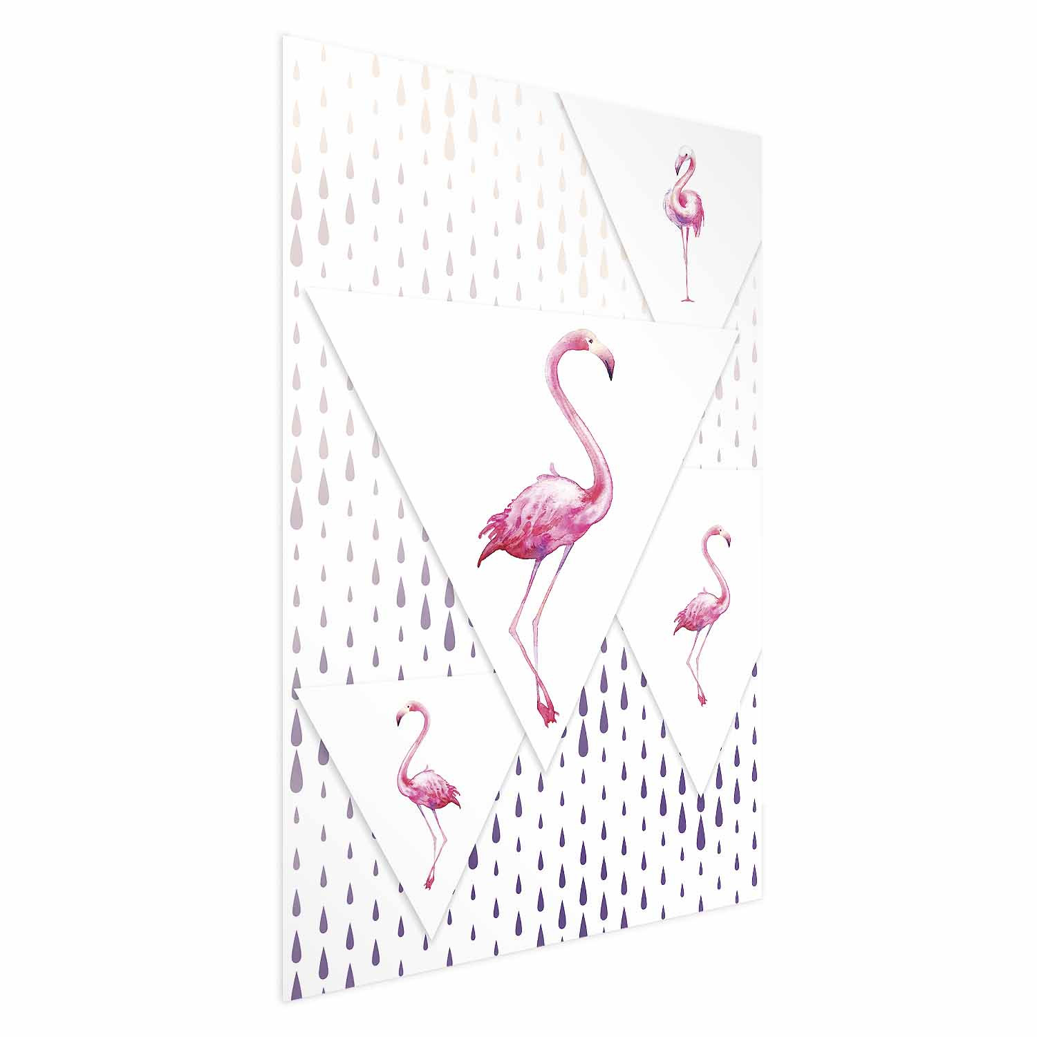 Plakat Rodzina flamingów 21x30 cm