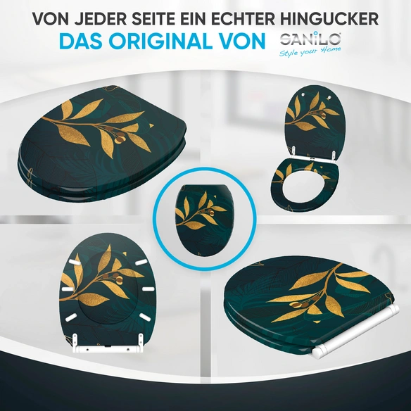 WC-Sitz »Luxury«, mit Schnellverschluss Luxury, Grün, Oval