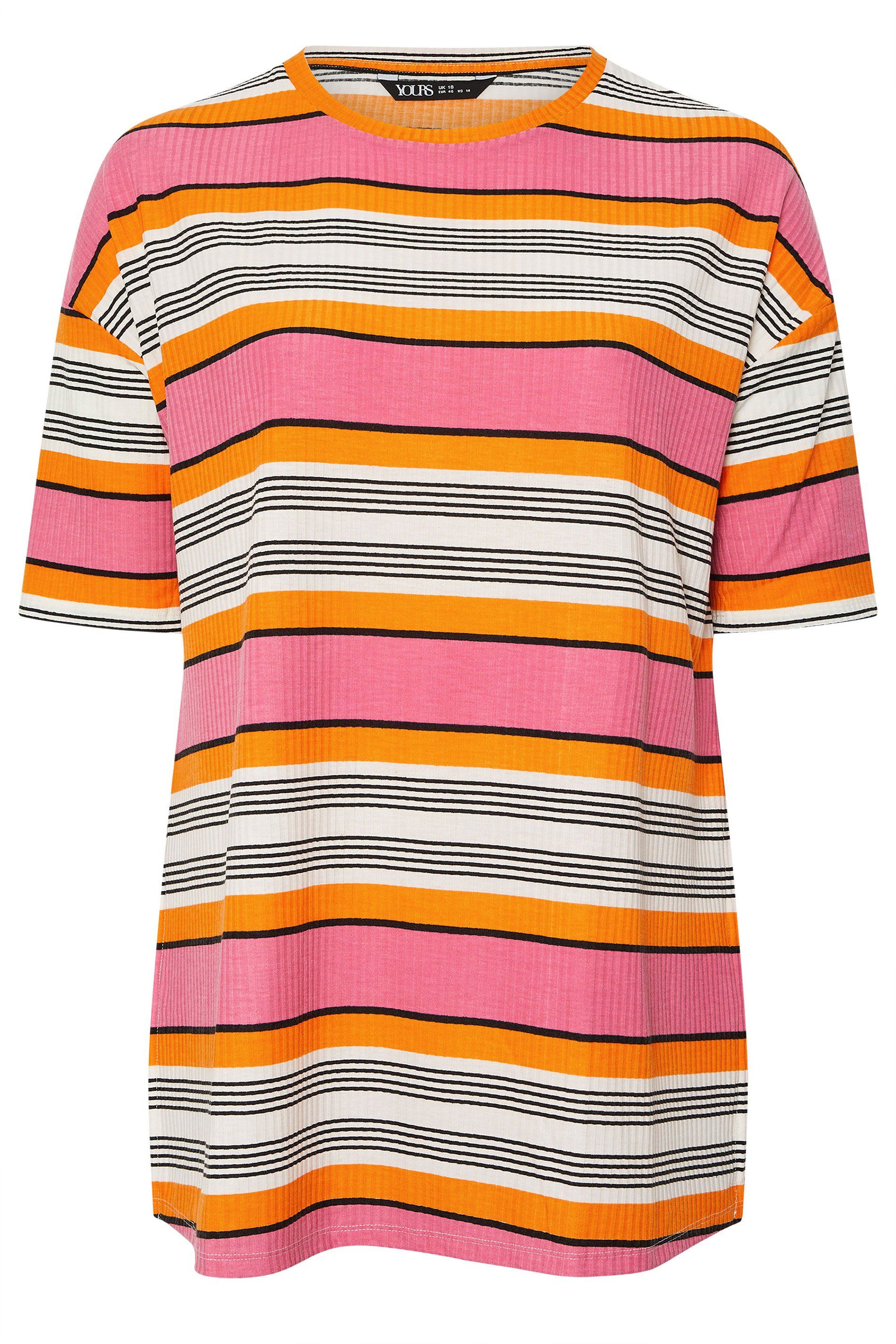 Yours Ribbed Stripe Swing Top