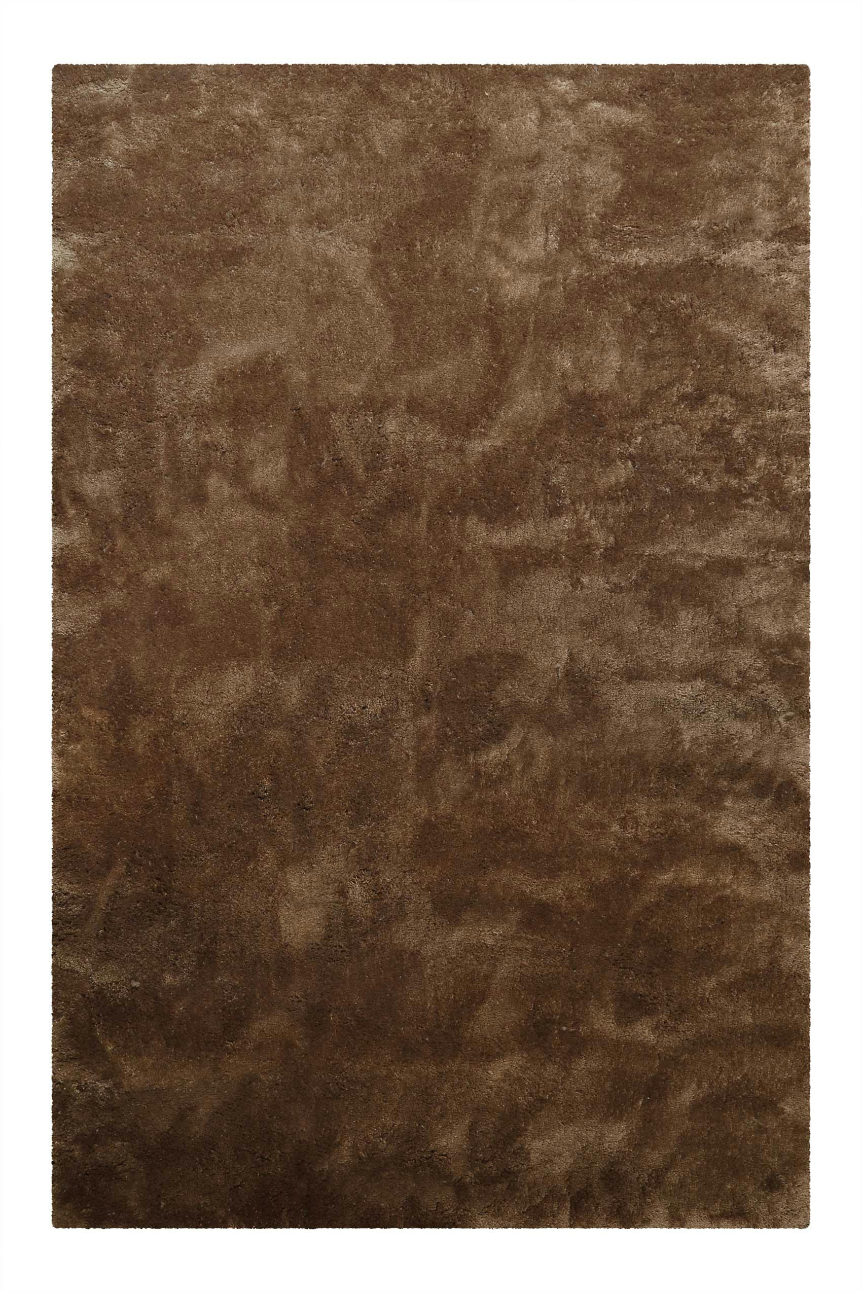LULU - Tapis à poils longs, doux et moelleux, taupe marron  140x200