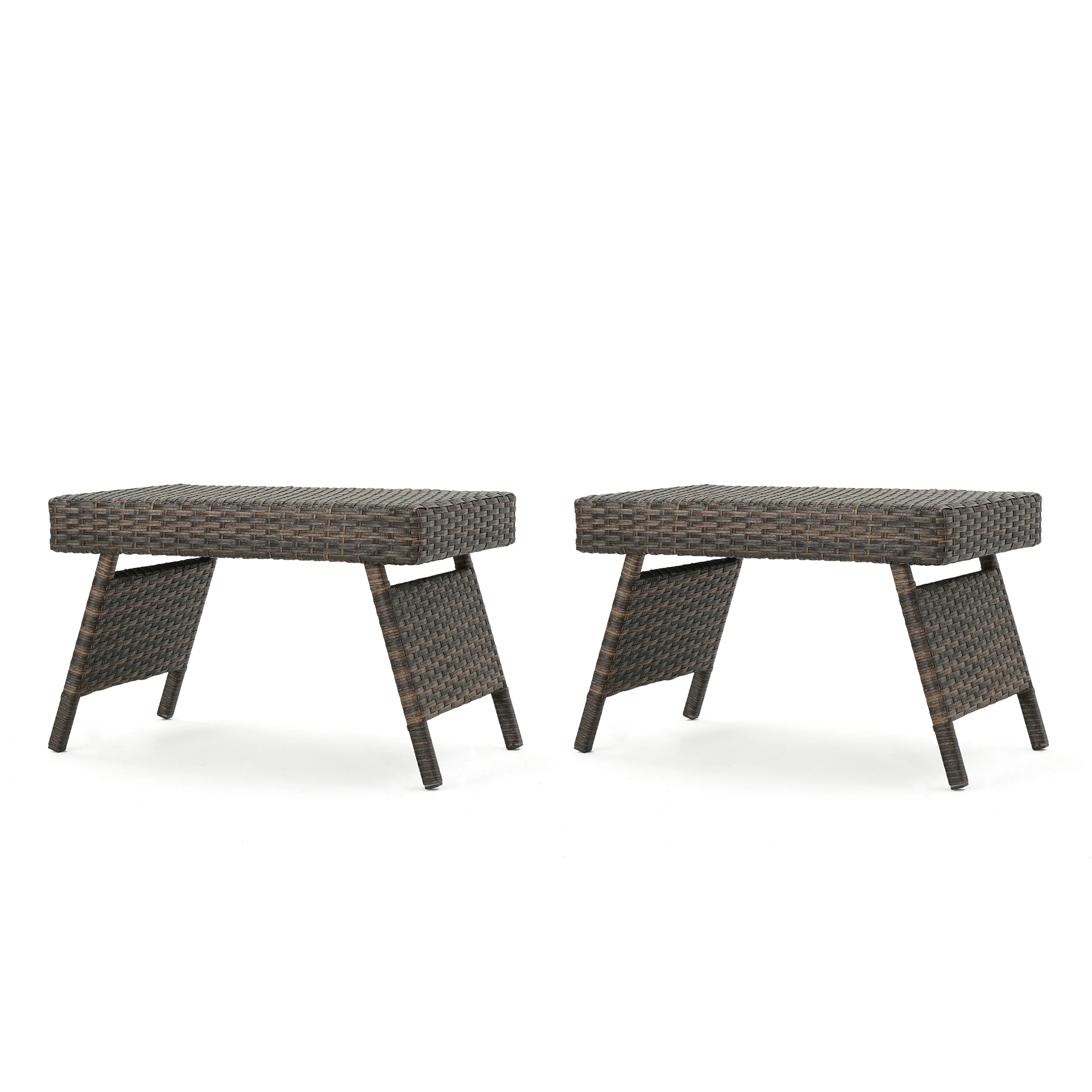 Salem Wicker Outdoor Folding Side Table by Christopher Knight Home