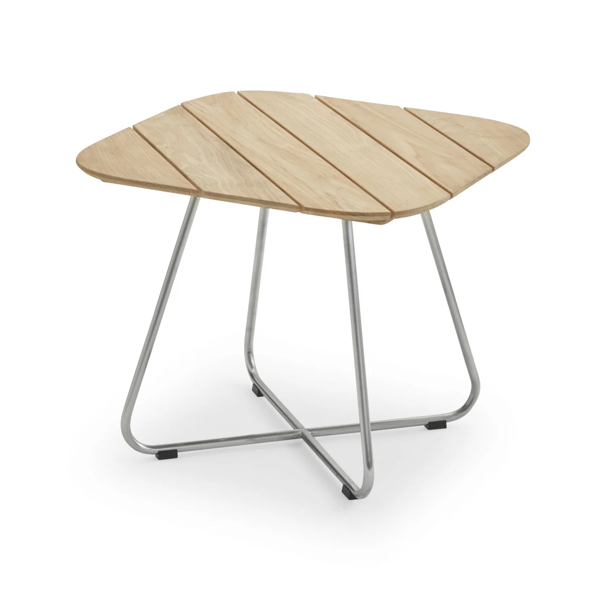 Fritz Hansen - Skagerak Lilium Lounge Tisch 60 x 60 cm, Teak / Edelstahl