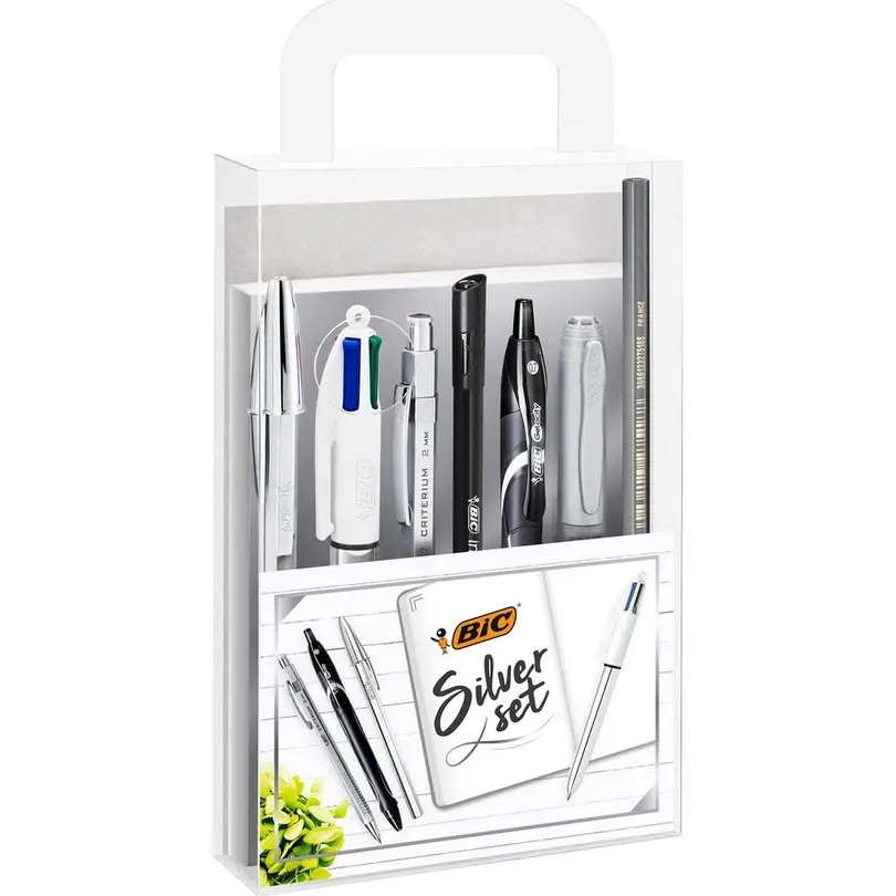 Kugelschreiber 8-teilig Silver Kit
