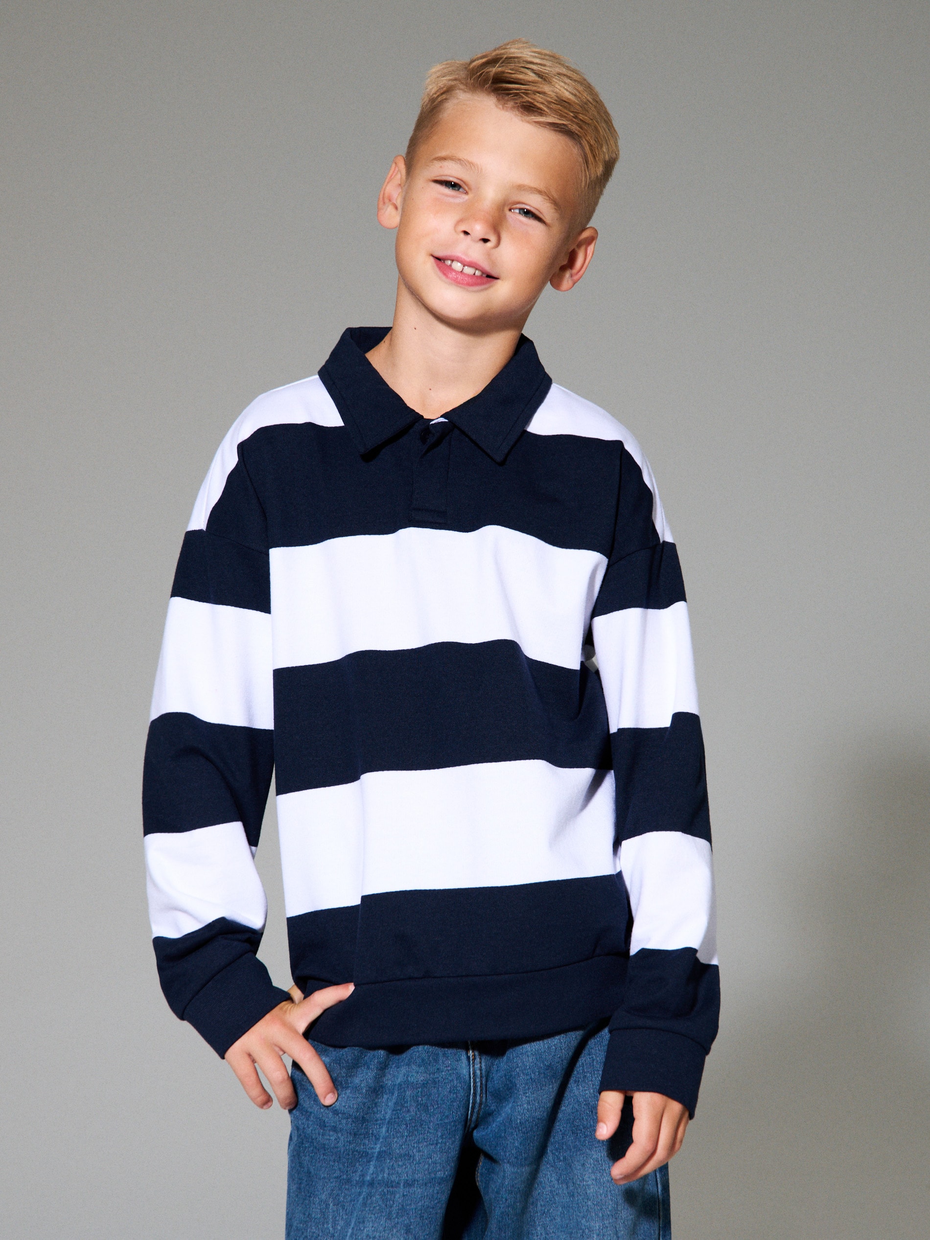 Bluza crewneck z kołnierzykiem