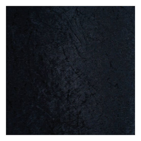 Navy Crushed Velour Fabric by the Metre