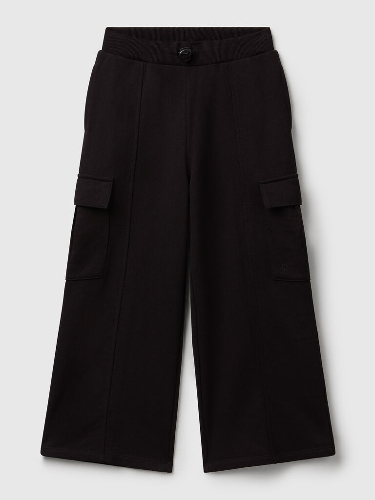Wide fit cargo trousers