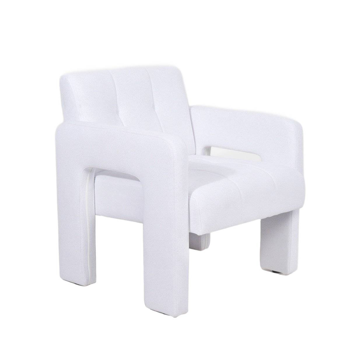 Fotel PELLE Biały 68x74x72 cm HOMLA