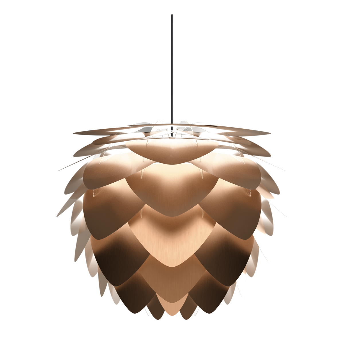 Umage Aluvia Medium hanglamp brushed bronze - met koordset zwart - Ø