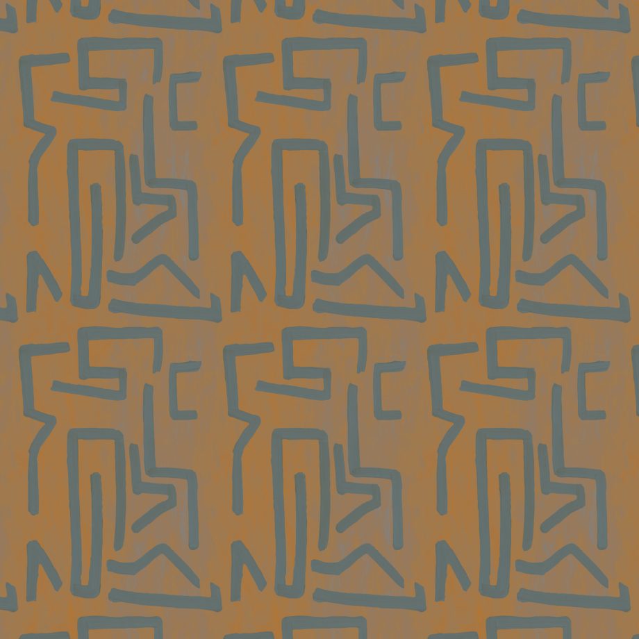 Catchii Behang Retro Lines Rust