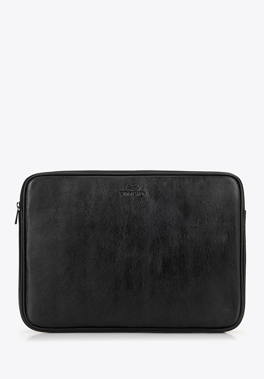 Pokrowiec na laptopa 15,6” ze skóry naturalnej czarny
