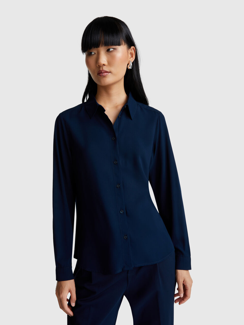 Regular fit shirt in viscose