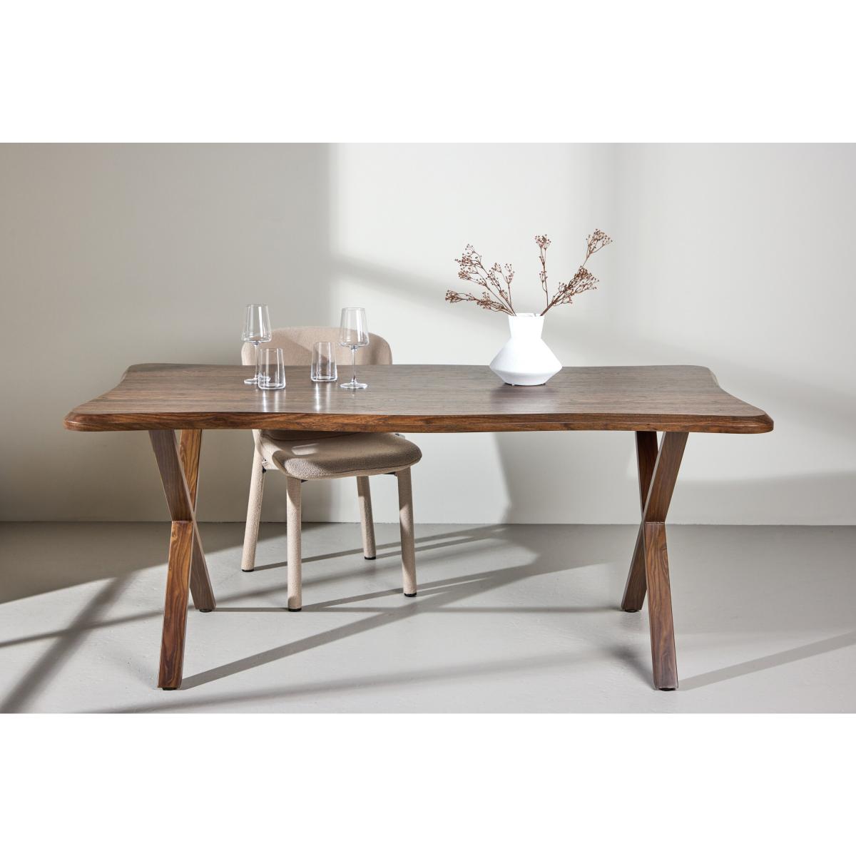 Svea - Malik organische eettafel - 180 x 90 cm - walnootlook