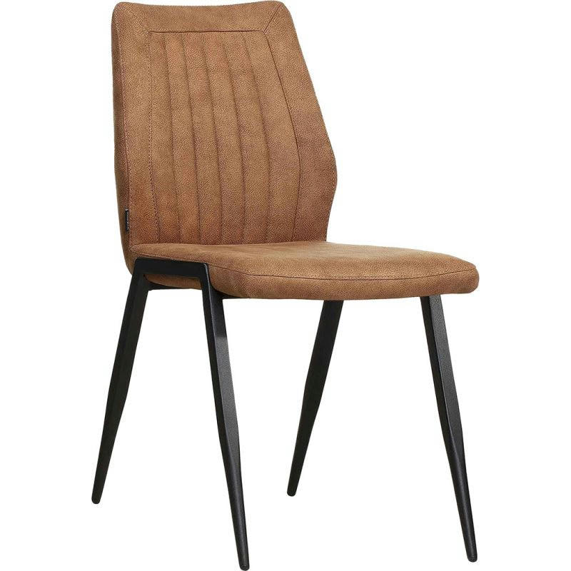 PICKUP - Chaise vintage (lot de 2) piétement en métal marron