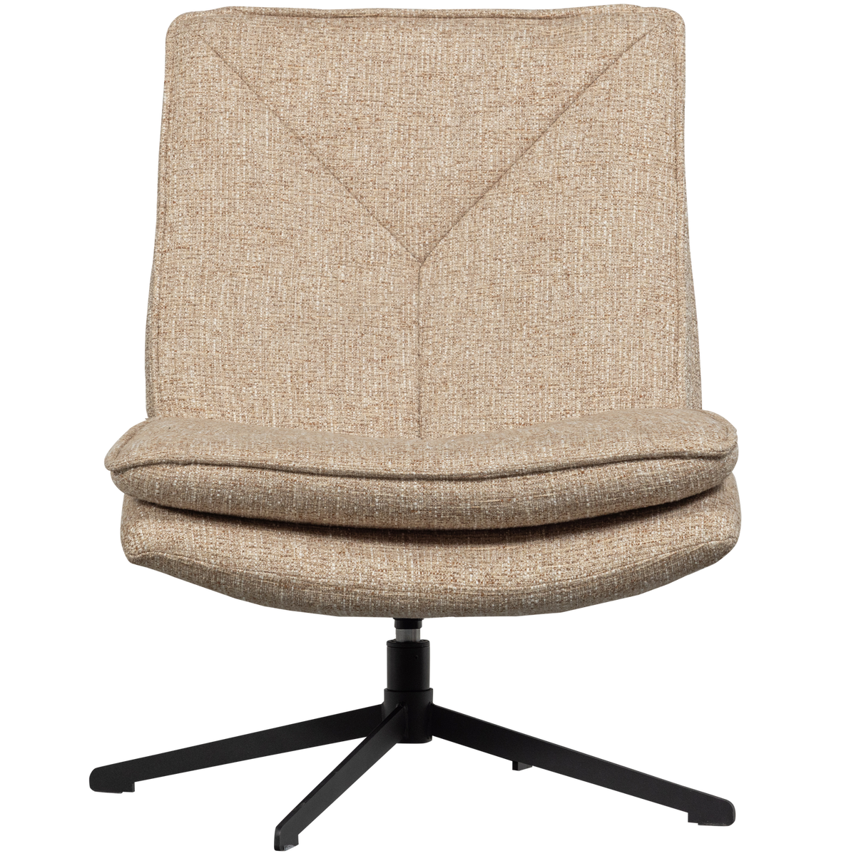WOOOD draaifauteuil Milaro - Polyester - Naturel Melange - 88x75x94