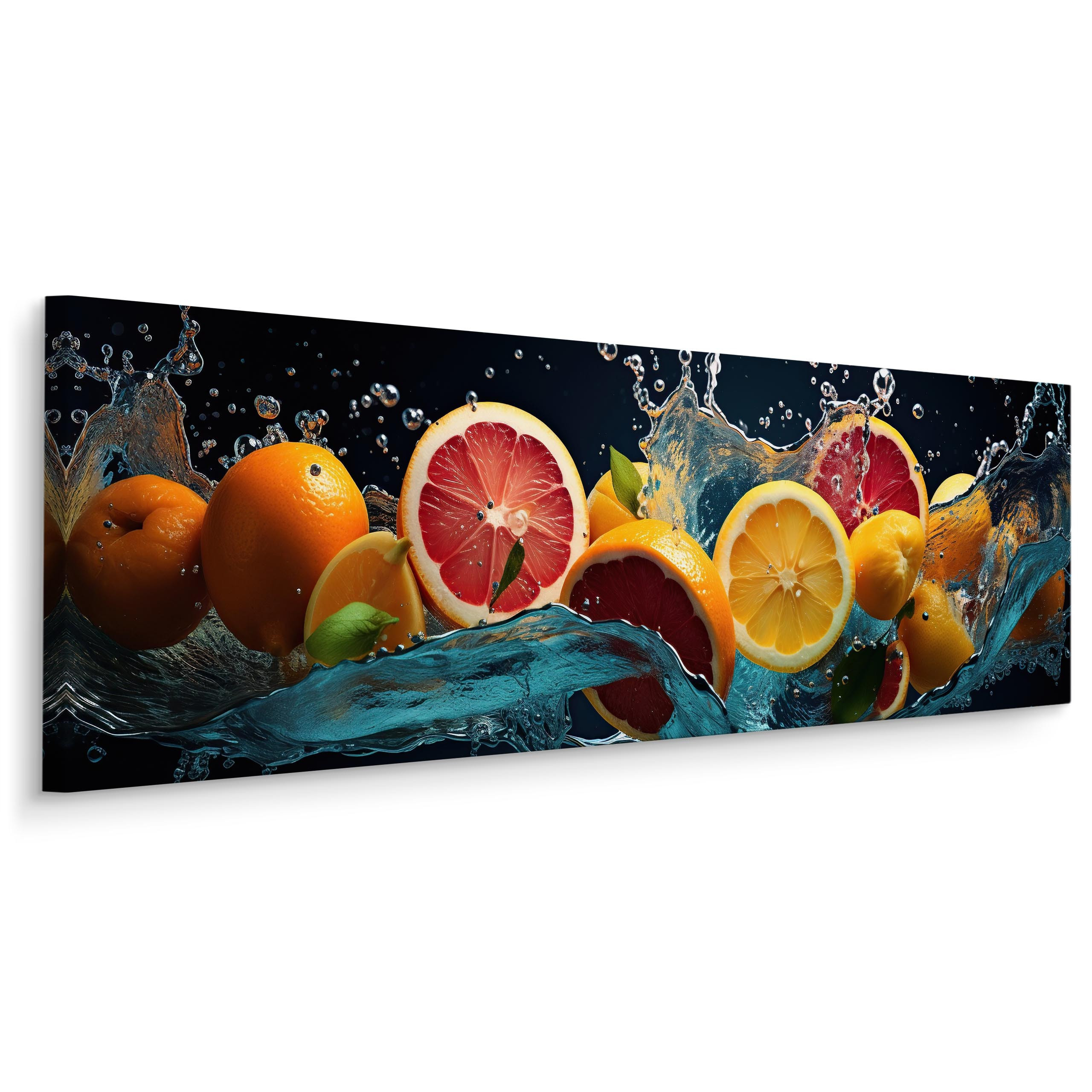 Obraz Panoramiczny Cytrusy W Wodzie 145x45cm