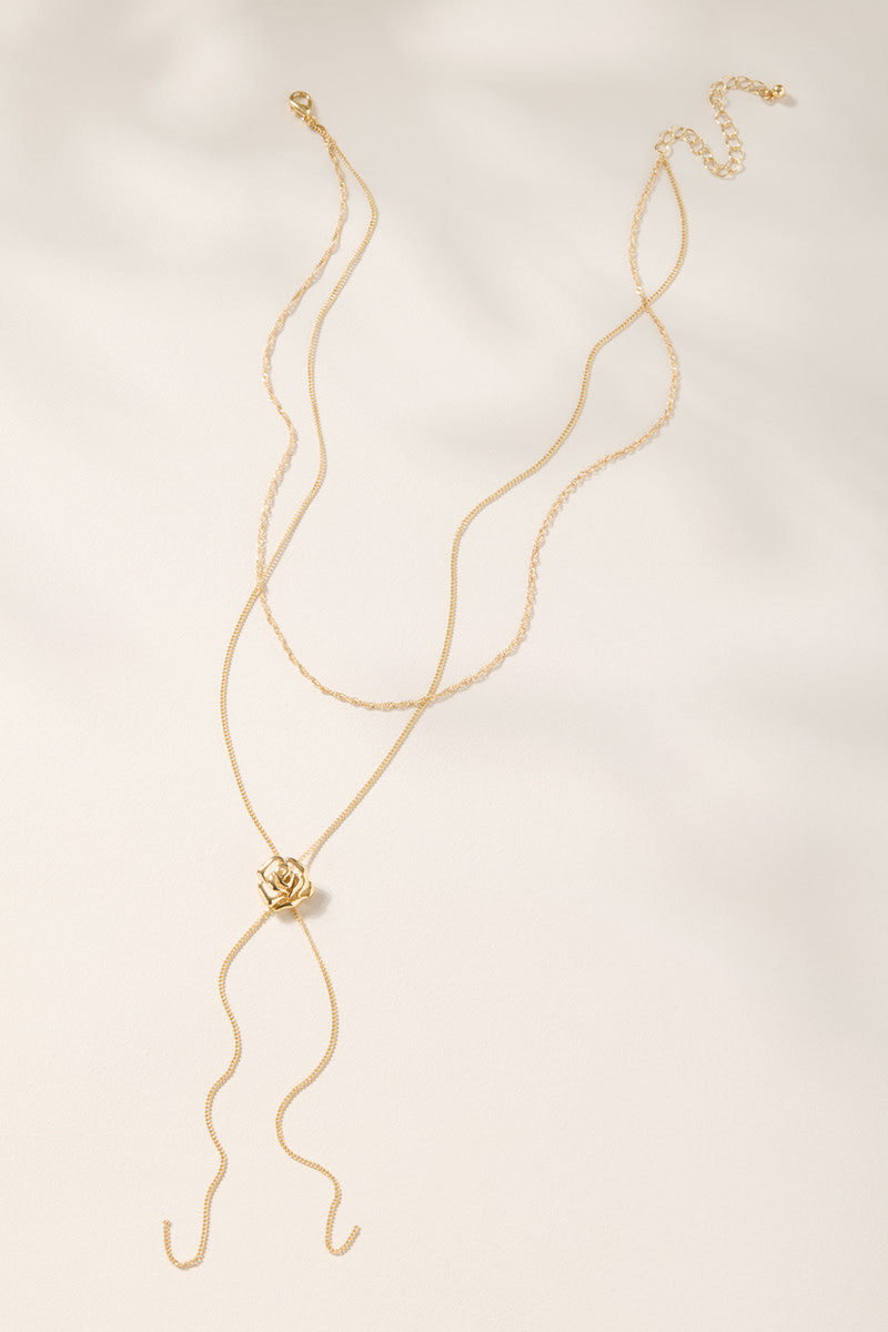 Grace Rosette Layered Pendant Necklace