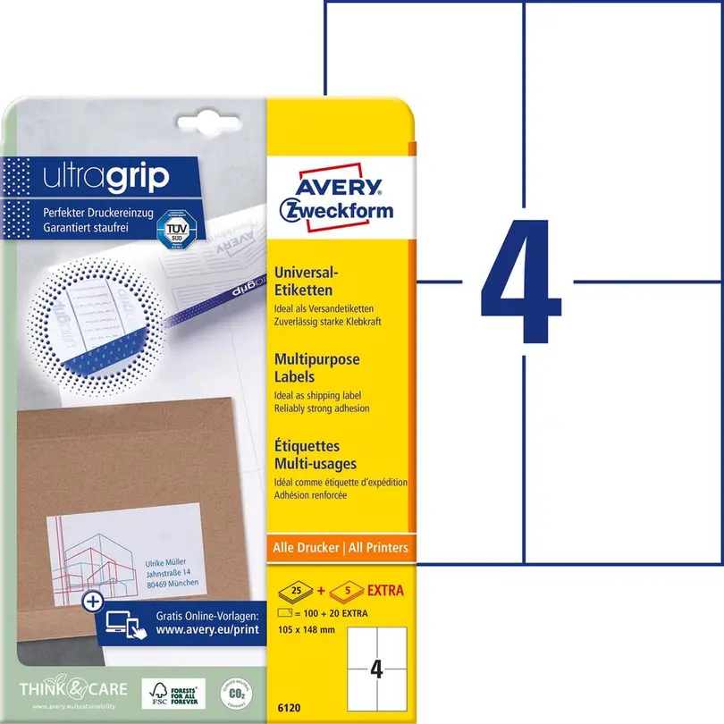 Etiketten 30er-Set Universal-Etiketten