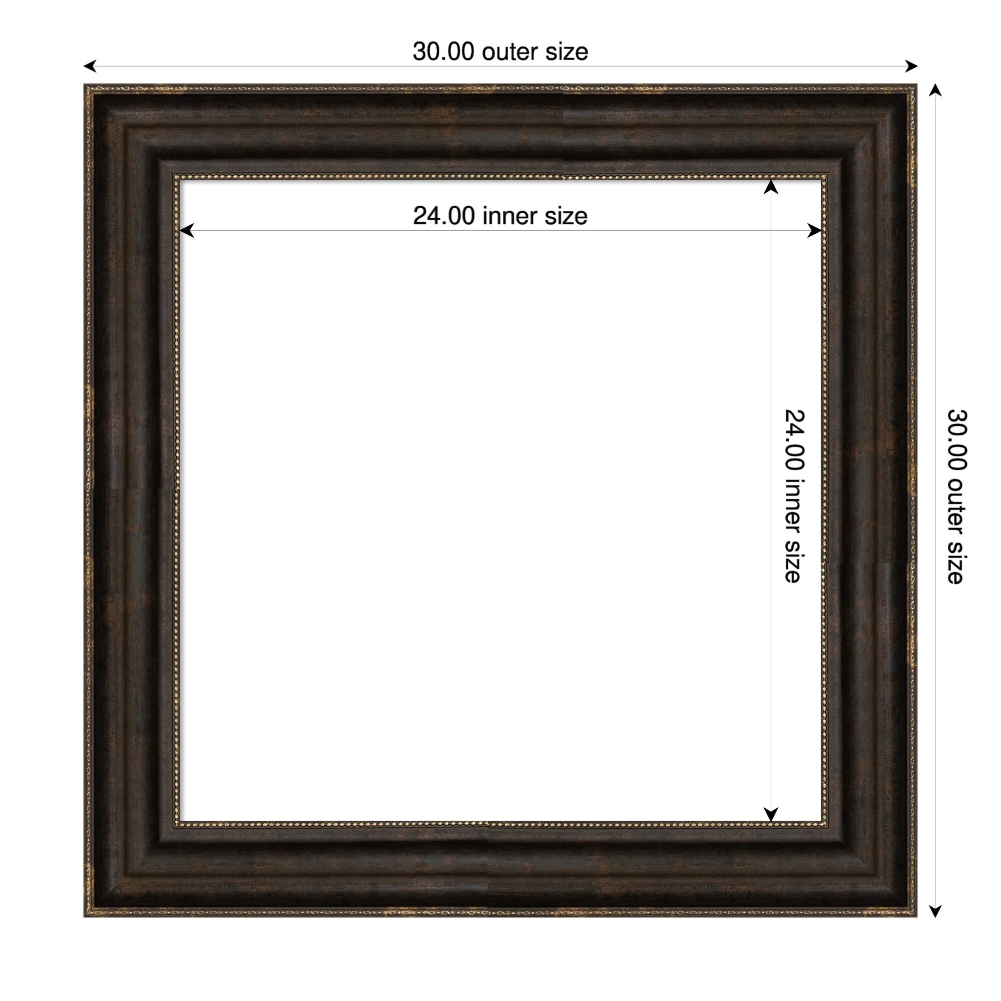Amanti Art Stately Bronze Framed Dry Erase Magnetic Board