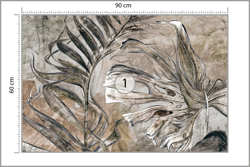 Fototapeta Abstrakcyjne Egzotyczne Liście 90x60cm
