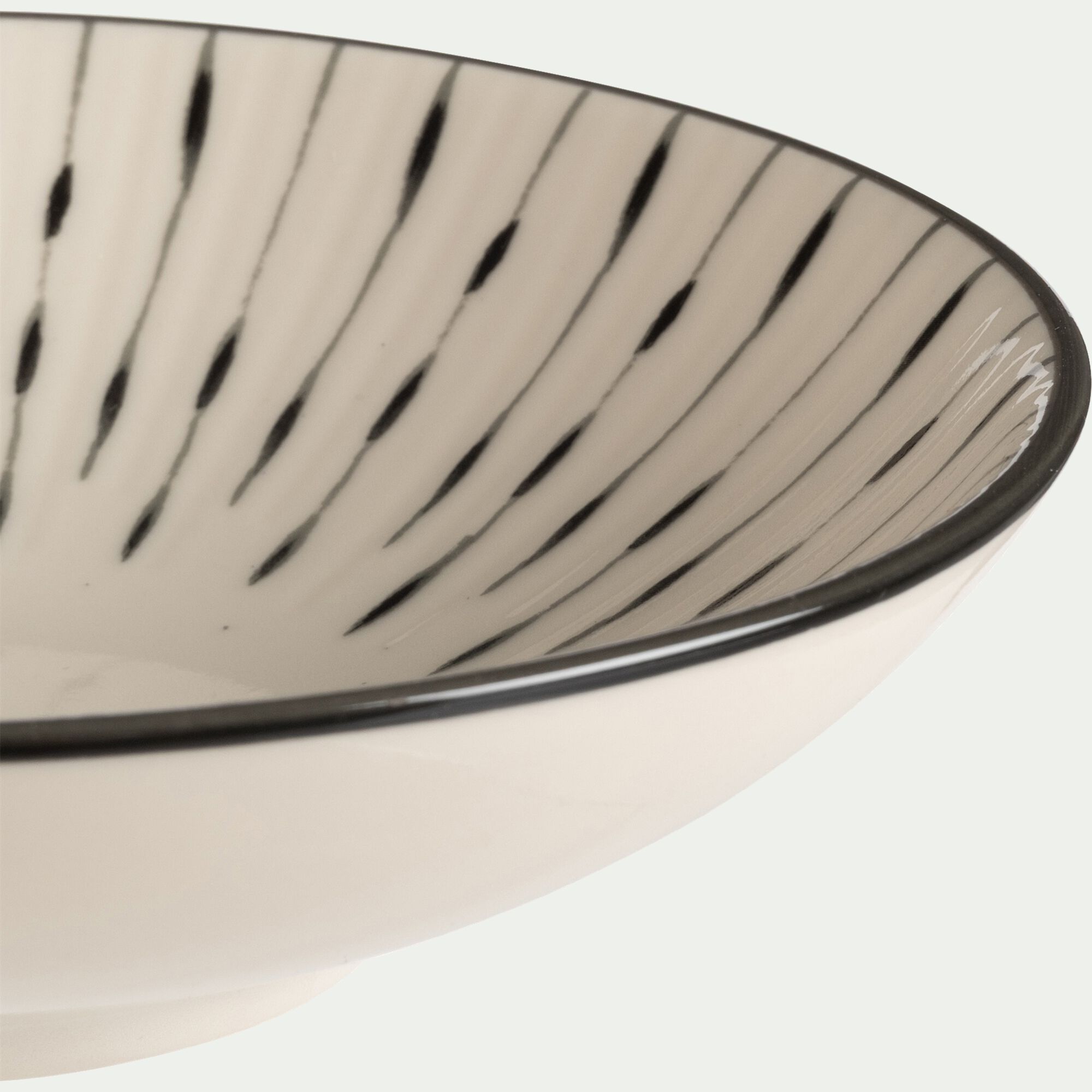 ARYA - Assiette calotte en grès D19cm - blanc