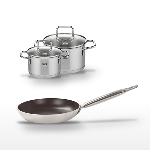 Lot Poêle 28 cm Elo Bistro Line &2 Faitouts 16/20 cm Elo Citrin