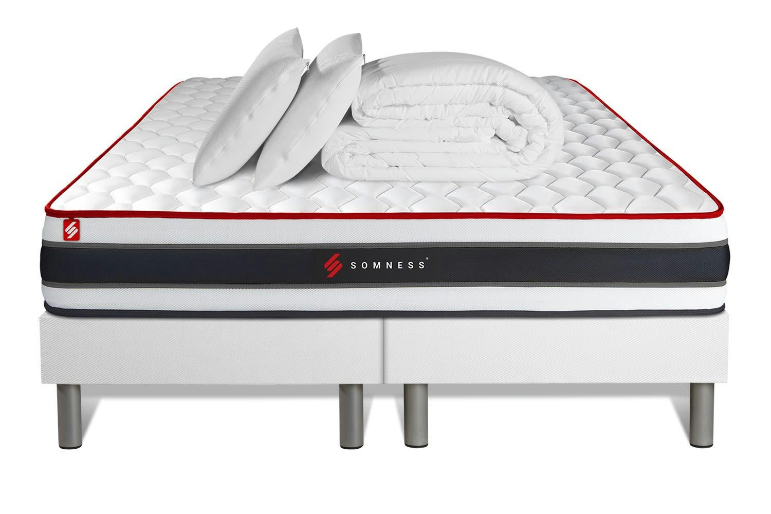 ENERGY - Pack matelas sommier 180x200 oreiller couette